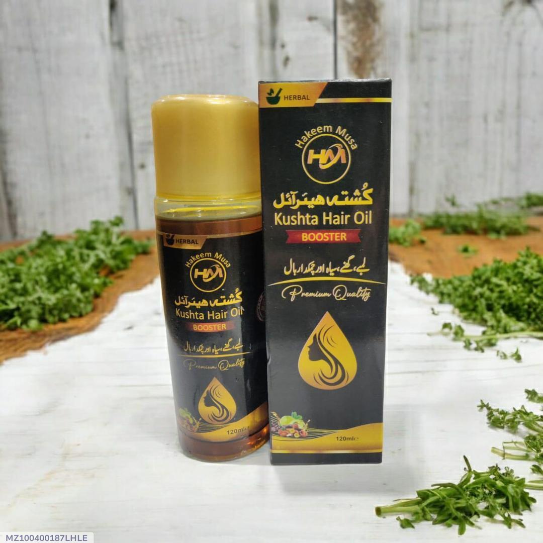 Hakeem Musa Kushta Hair Oil Booster | Herbal Premium Quality for Black, Thick & Long Hair - 120ml