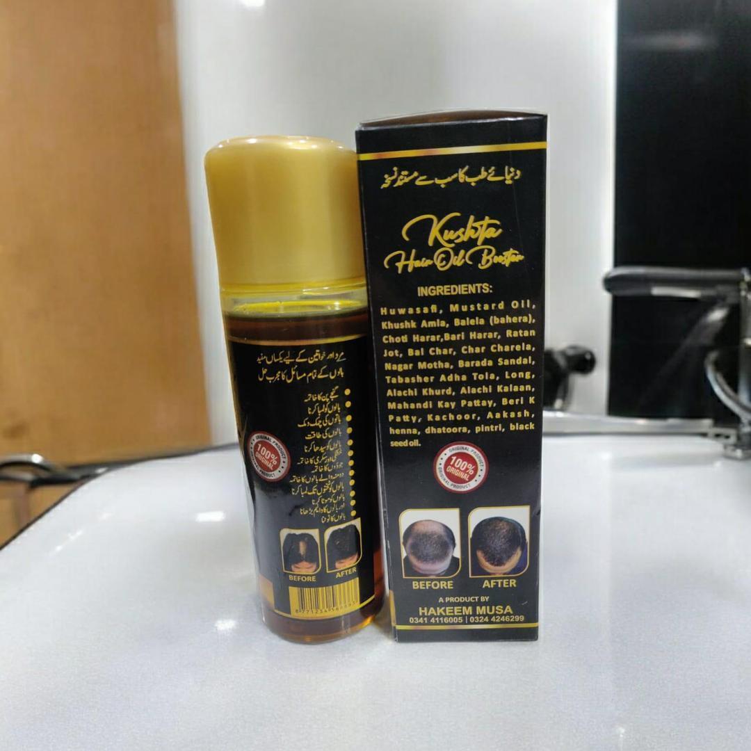 Hakeem Musa Kushta Hair Oil Booster | Herbal Premium Quality for Black, Thick & Long Hair - 120ml