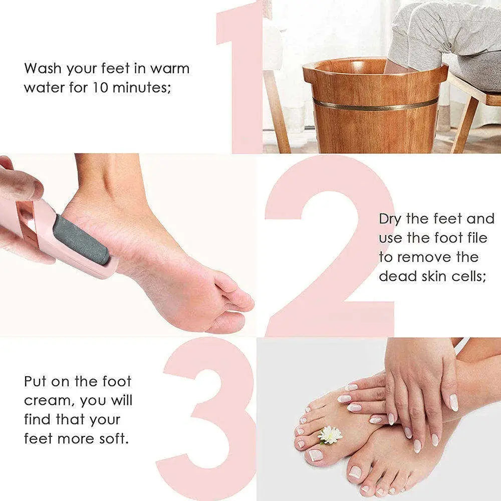 Rechargeable Electric Foot Callus Remover | Pedicure Tool for Cracked Heels & Dead Skin | Portable Foot Care Device - Pink