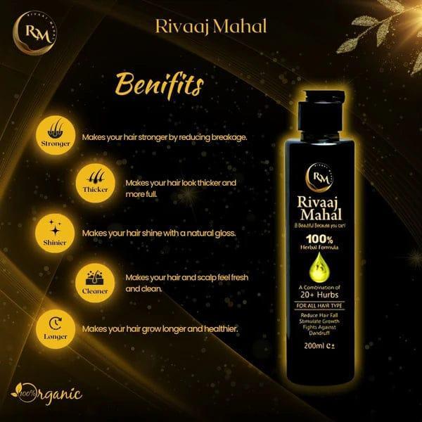 Rivaaj Mahal 100% Herbal Hair Oil | 20+ Herbs for Stronger, Thicker & Longer Hair