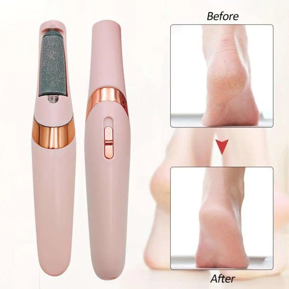 Rechargeable Electric Foot Callus Remover | Pedicure Tool for Cracked Heels & Dead Skin | Portable Foot Care Device - Pink