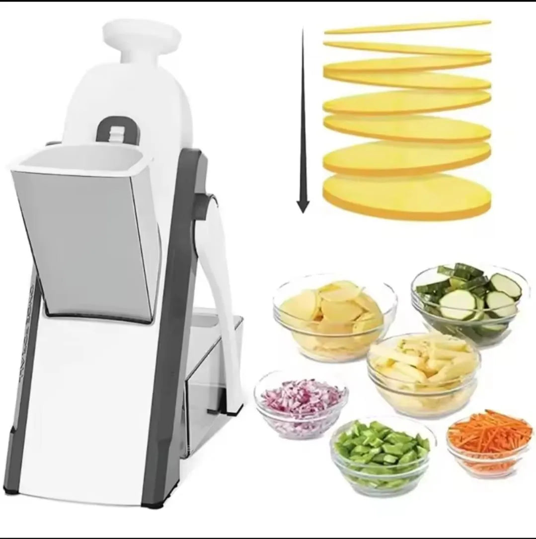 Multifunctional Adjustable Vegetable Slicer & Mandoline Cutter with Safety Handle